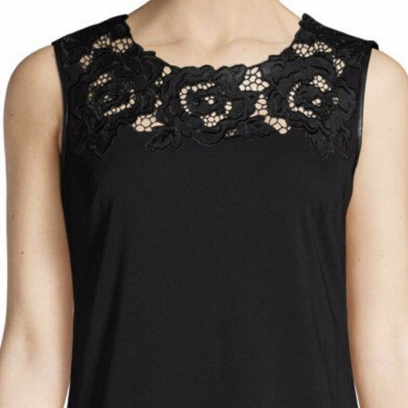 🥳3x Host Pick🎉 KARL LAGERFELD PARIS LACE YOKE SHIFT DRESS, NEW WITH TAG - Picture 2 of 3